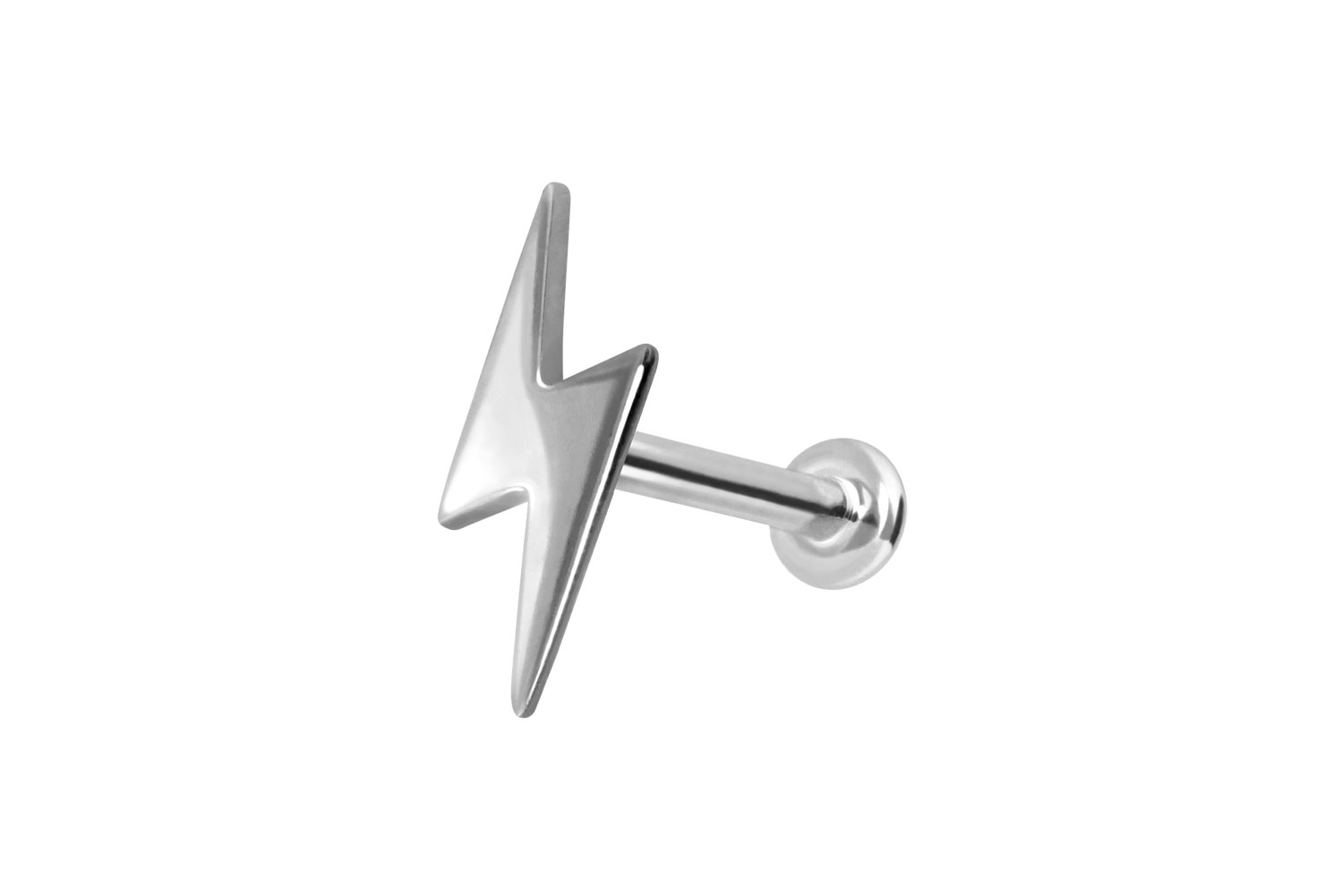 14 Karat Gold Labret Piercing mit Innengewinde BLITZ